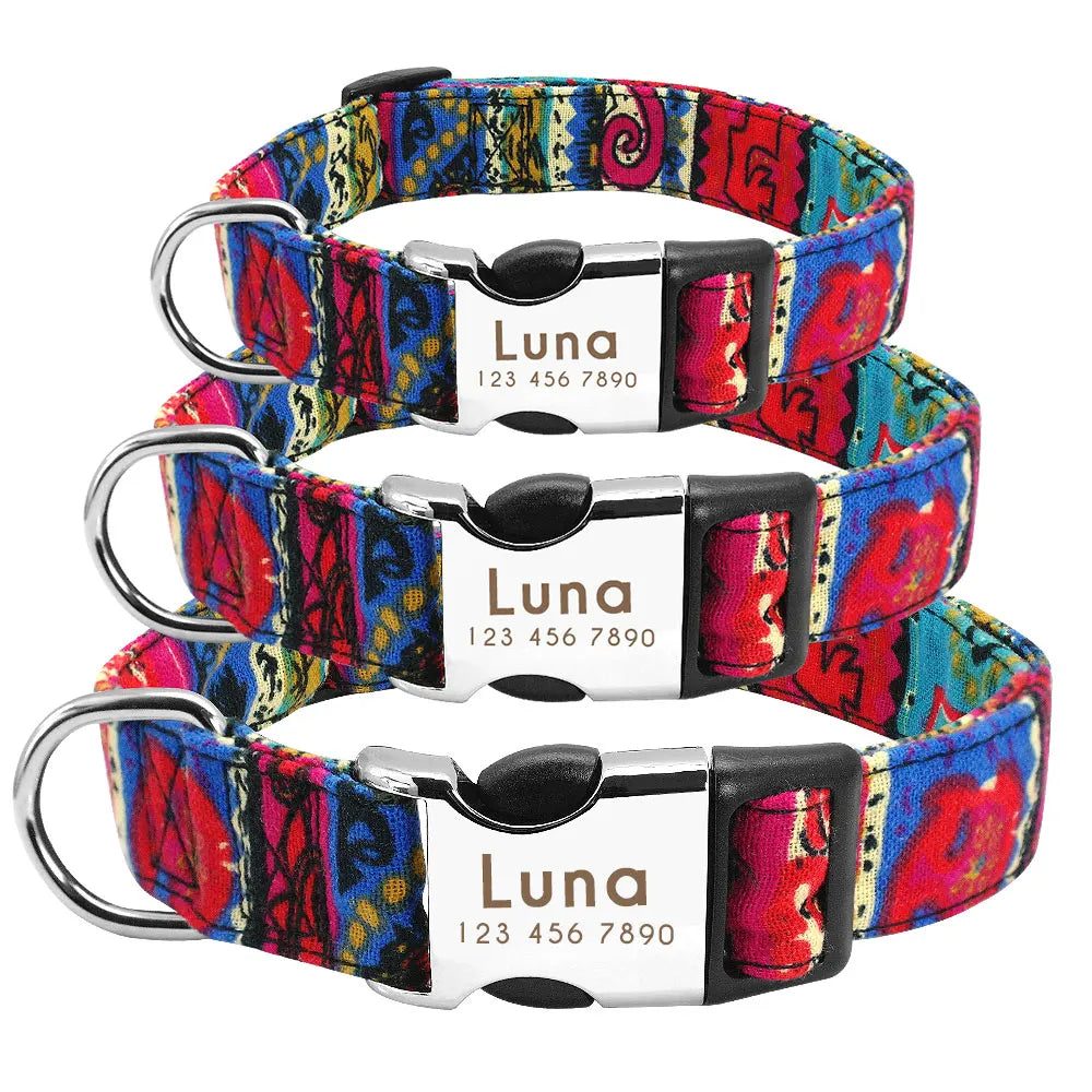 Personalised Nylon Dog Collar