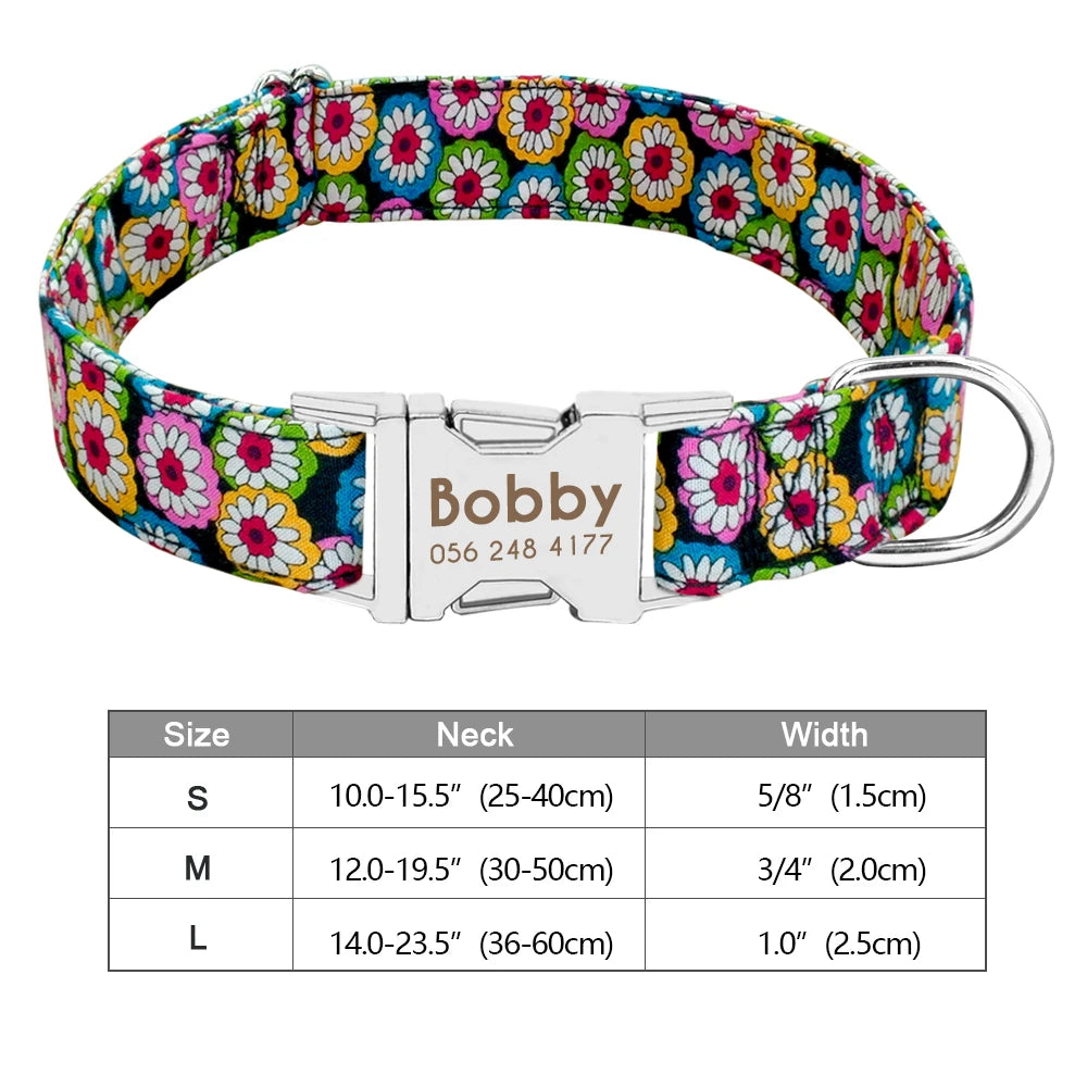 Personalised Nylon Dog Collar