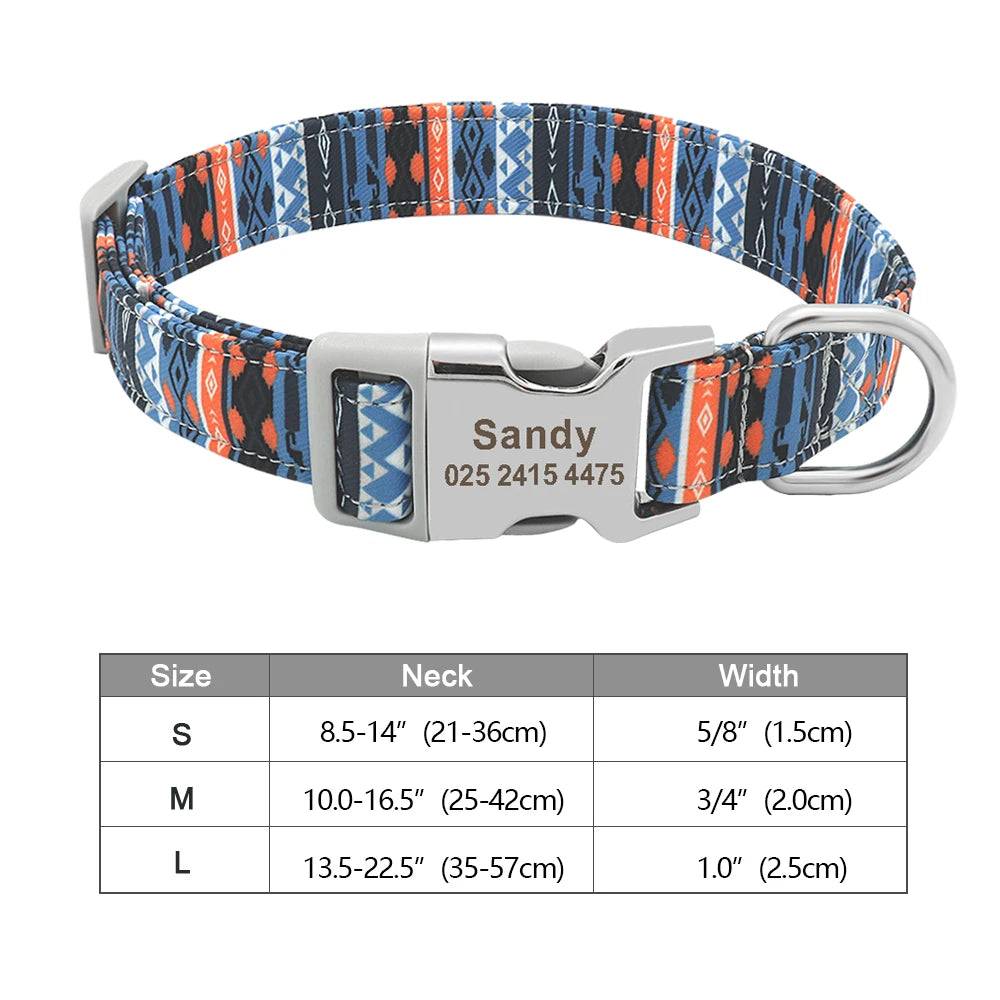 Personalised Nylon Dog Collar