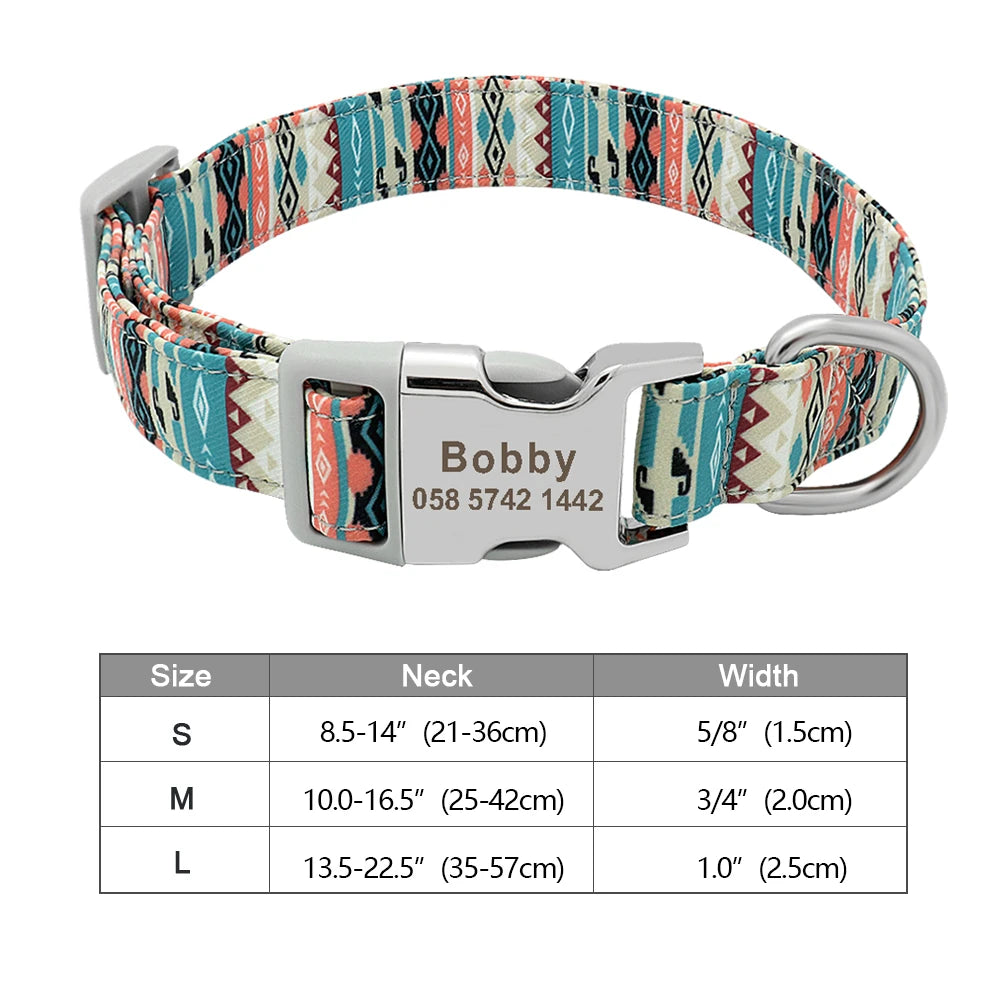Personalised Nylon Dog Collar