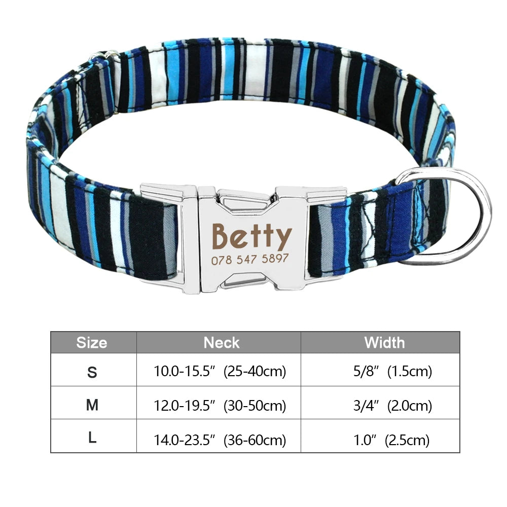Personalised Nylon Dog Collar
