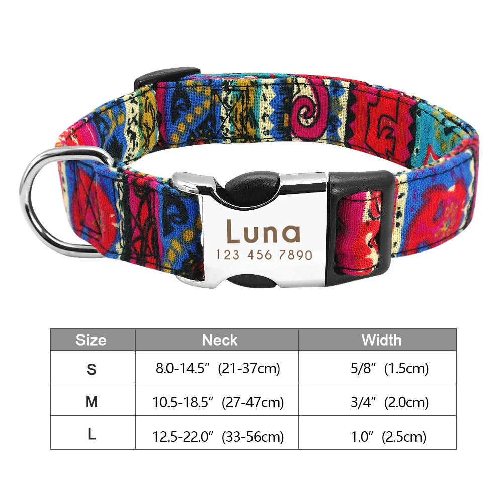 Personalised Nylon Dog Collar