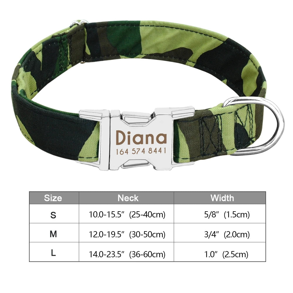 Personalised Nylon Dog Collar