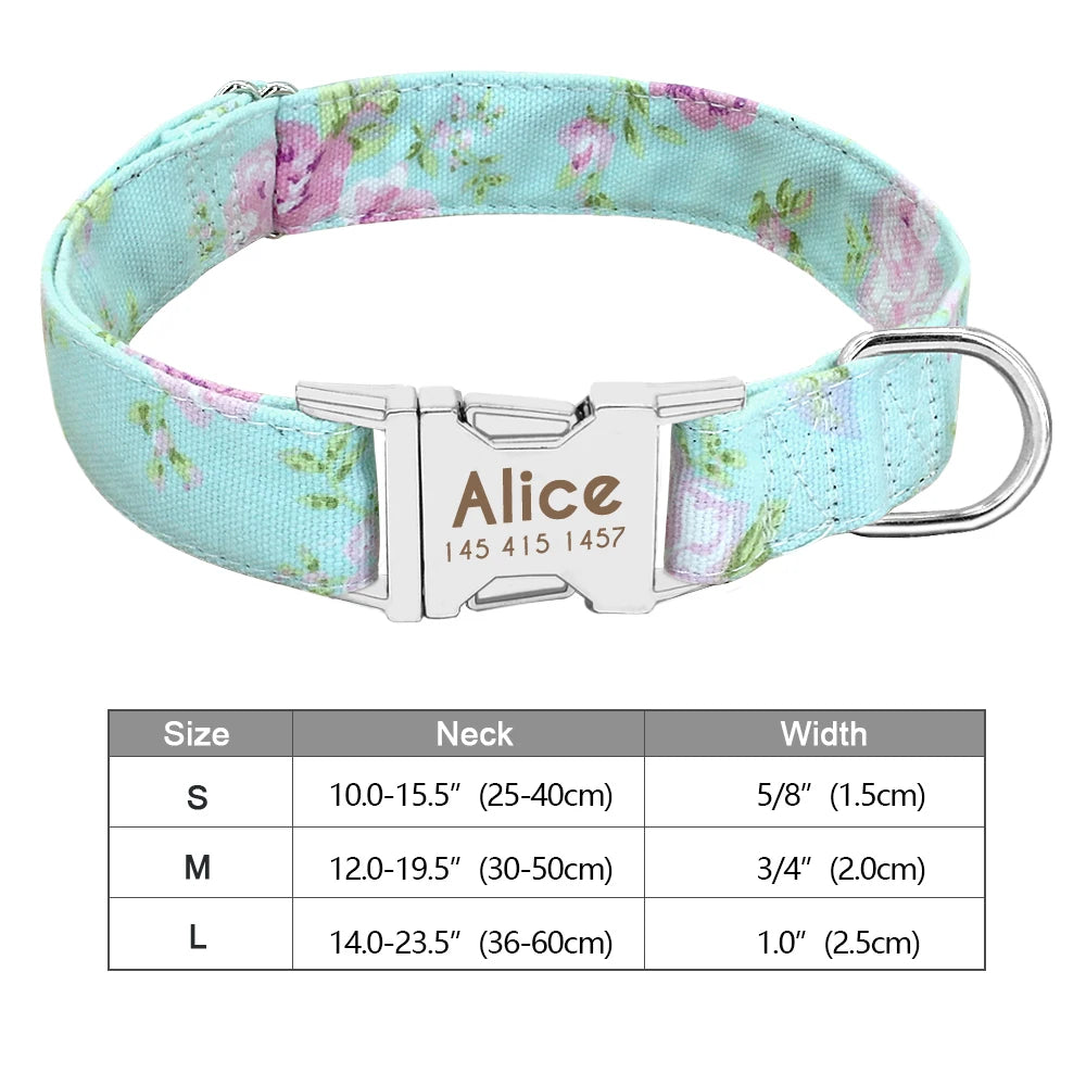 Personalised Nylon Dog Collar