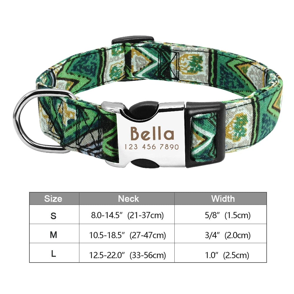 Personalised Nylon Dog Collar