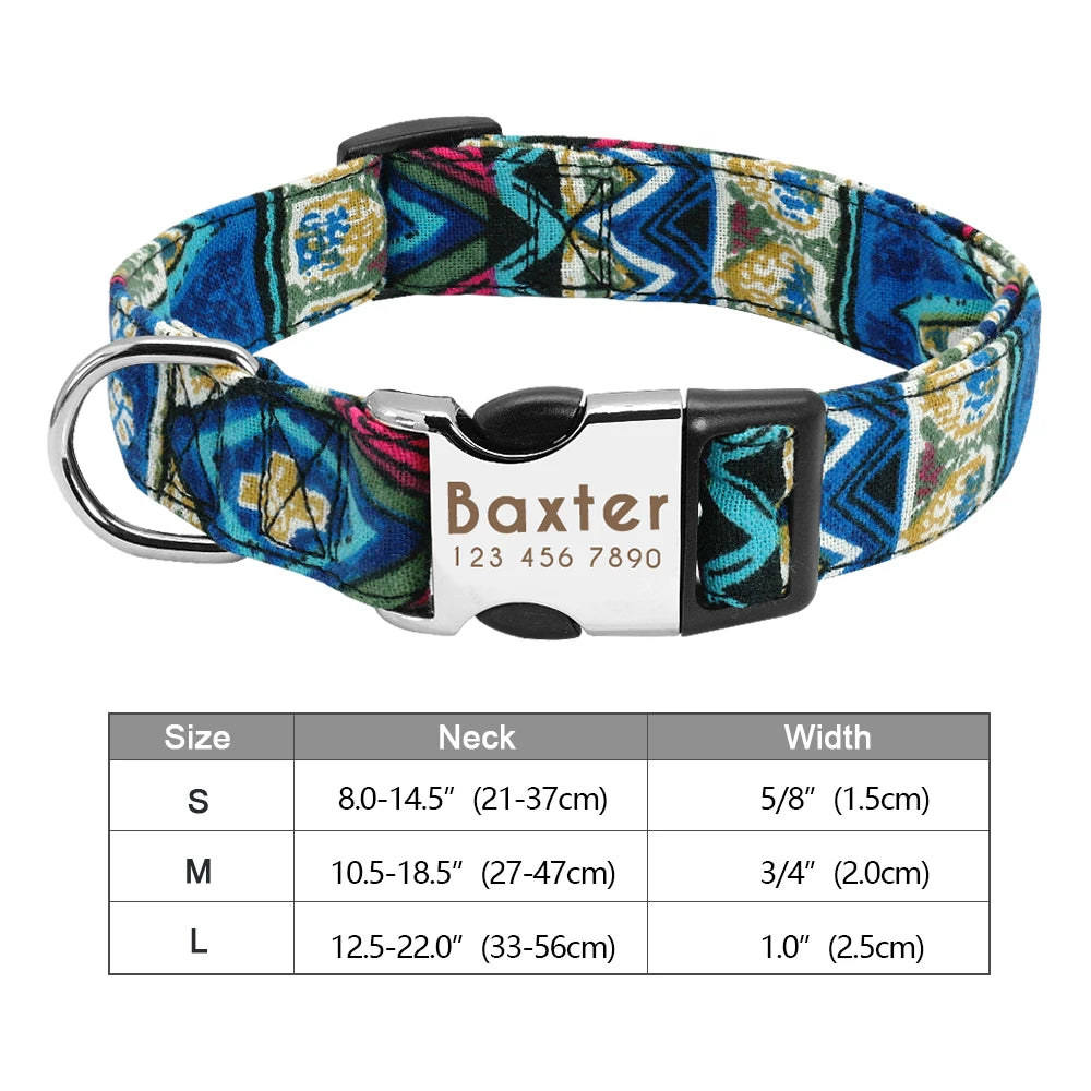 Personalised Nylon Dog Collar