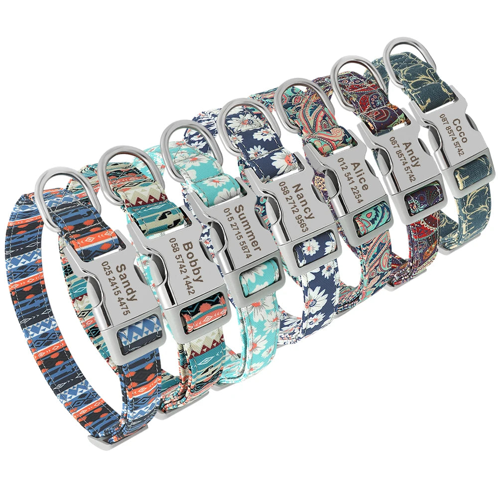 Personalised Nylon Dog Collar