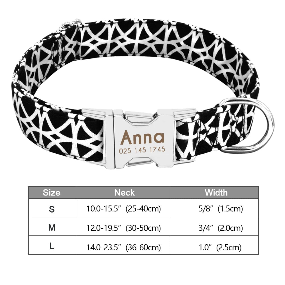 Personalised Nylon Dog Collar