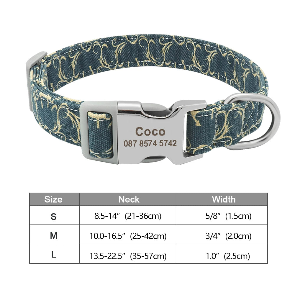 Personalised Nylon Dog Collar