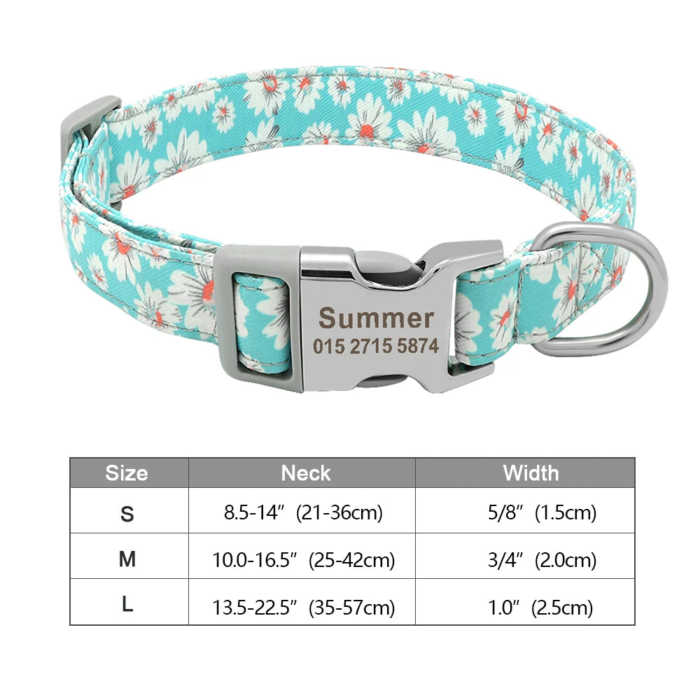 Personalised Nylon Dog Collar