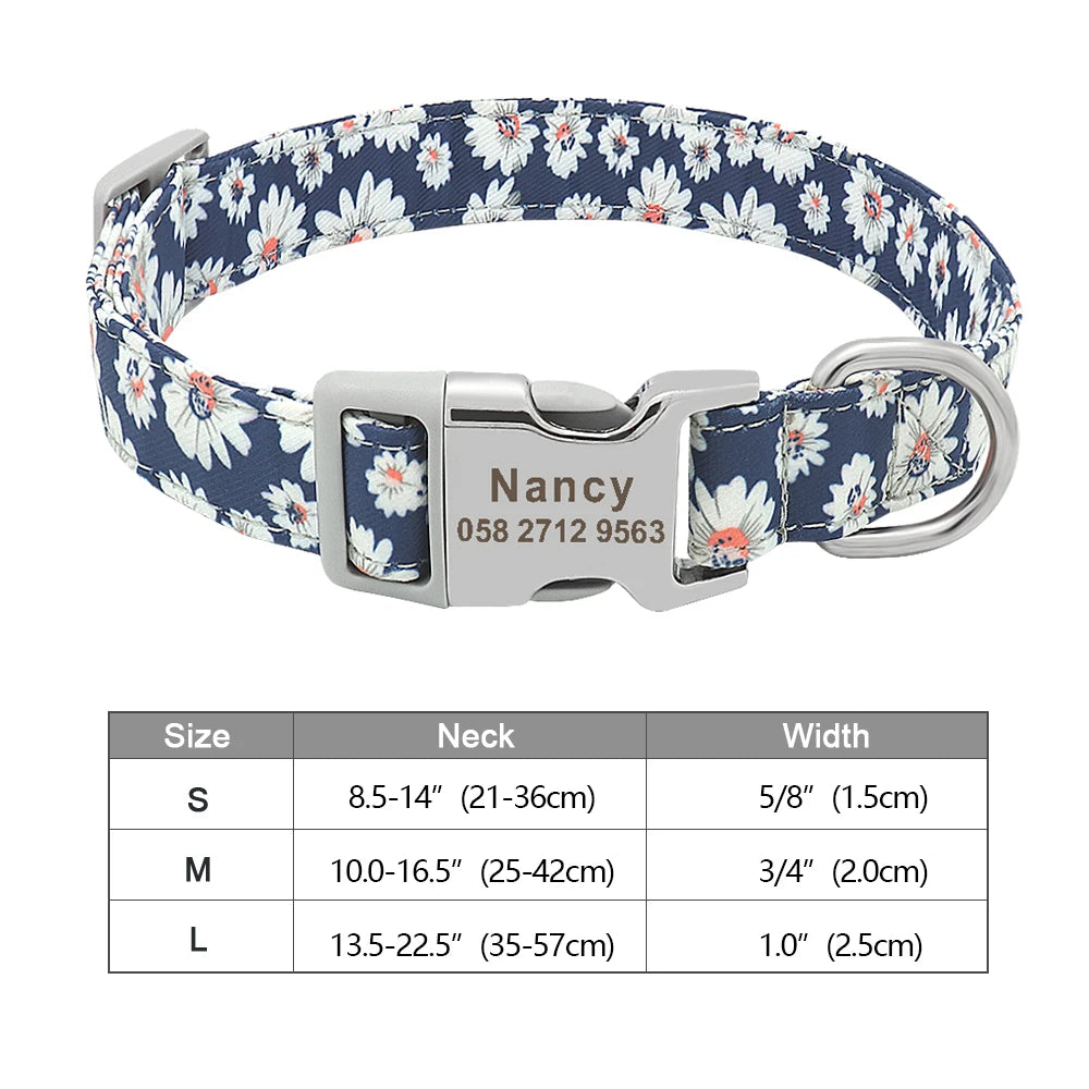 Personalised Nylon Dog Collar