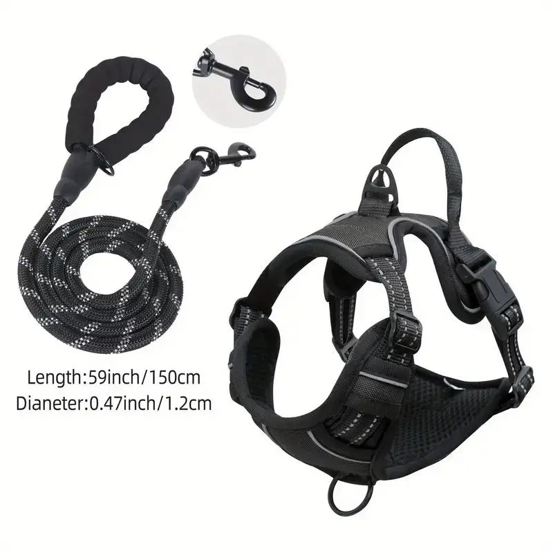 Ultimate Front-Clip Dog Harness with Leash