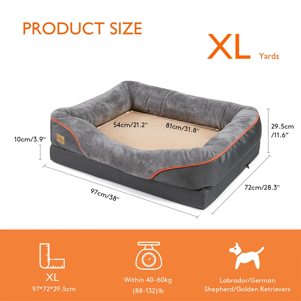 Jumbo Large Orthopedic Dog Bed Sofa