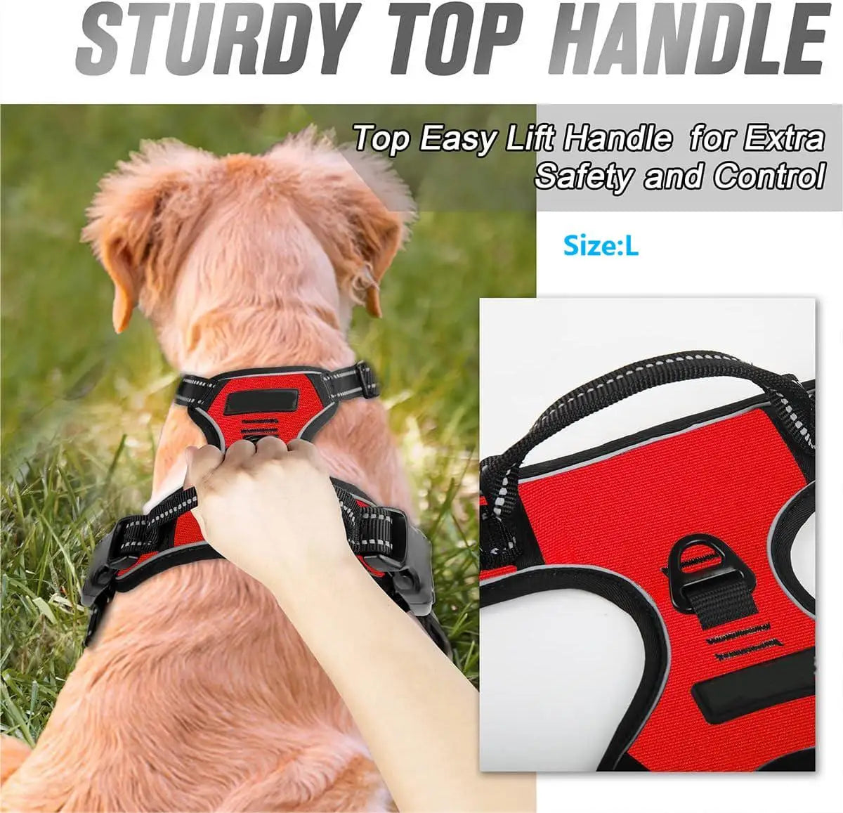 No Pull Front-Clip Reflective Dog Harness
