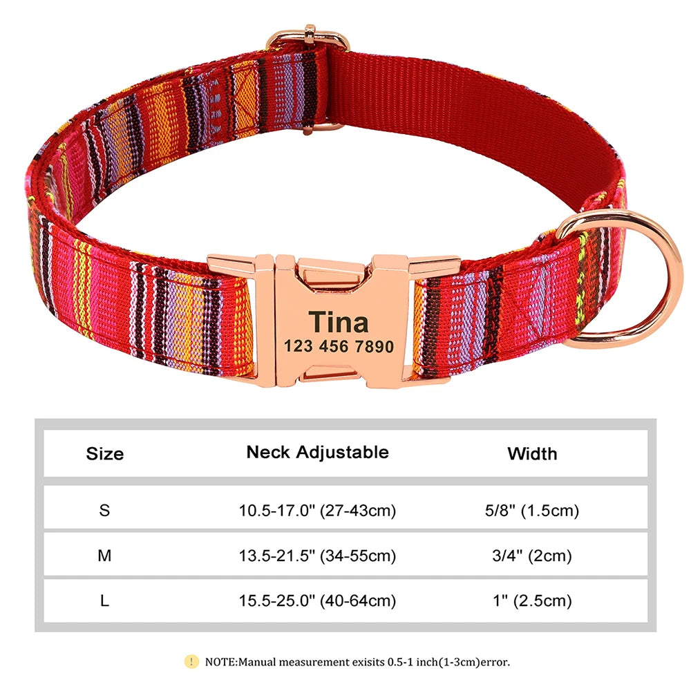 Personalised Nylon Dog Collar
