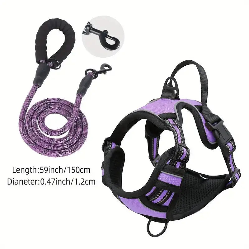 Ultimate Front-Clip Dog Harness with Leash