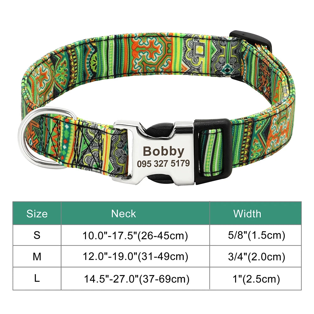 Personalised Nylon Dog Collar