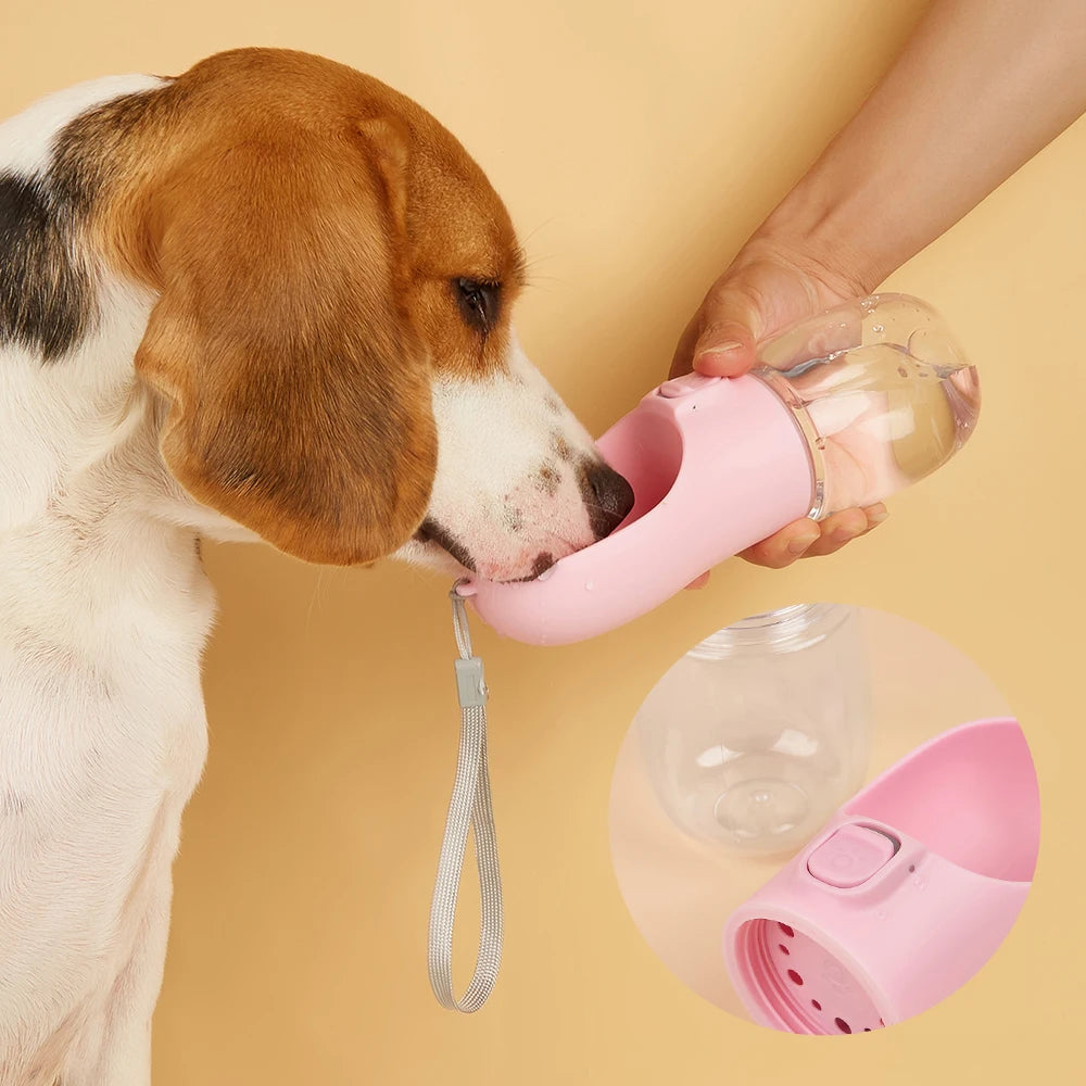 Dog Water Bottle Outdoor Feeder Bowl