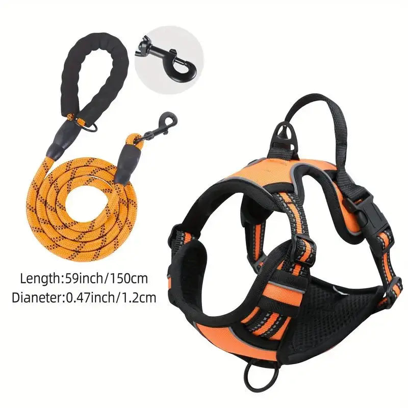 Ultimate Front-Clip Dog Harness with Leash