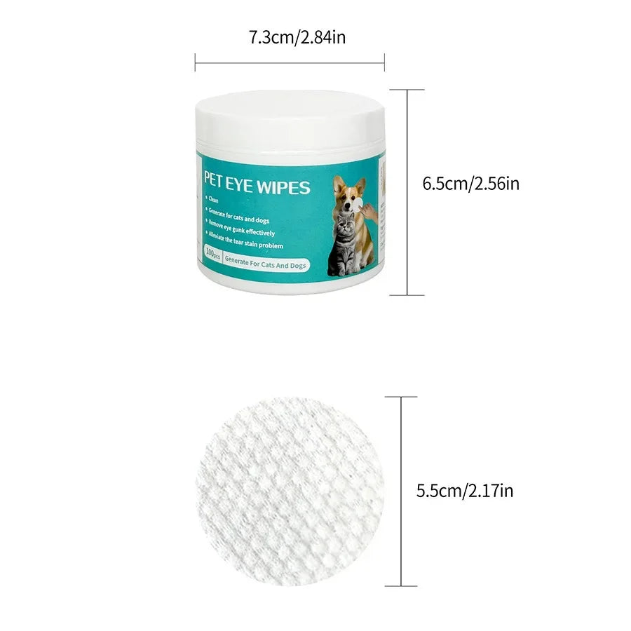 Pet Cleaning Eye Wipes (100pcs)