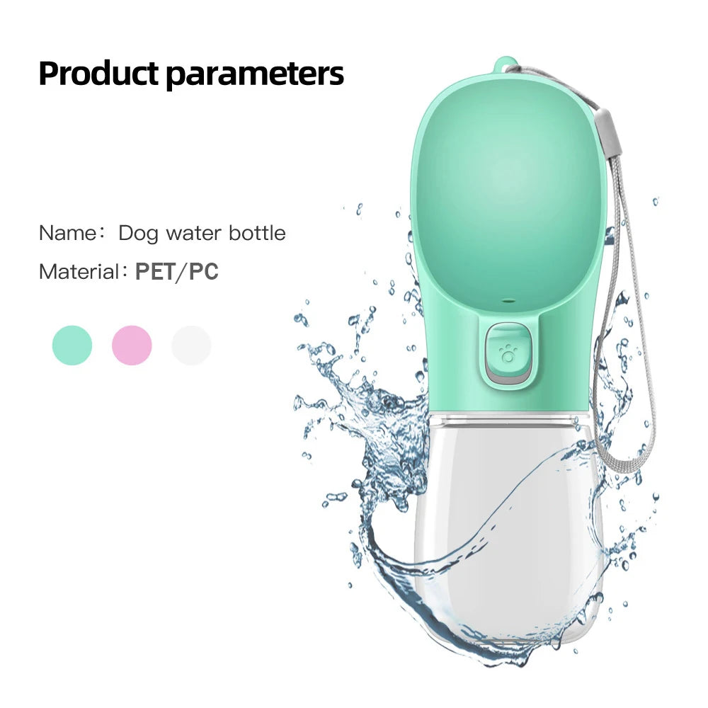 Dog Water Bottle Outdoor Feeder Bowl