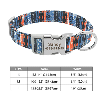 Personalised Nylon Dog Collar
