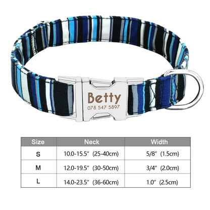 Personalised Nylon Dog Collar