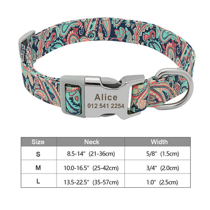 Personalised Nylon Dog Collar
