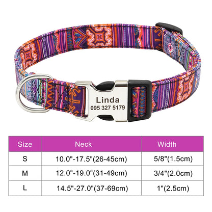 Personalised Nylon Dog Collar