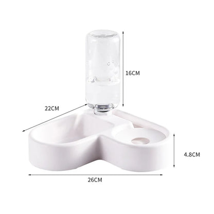 Multi-Functional Pet Bowl with Automatic Water Bottle
