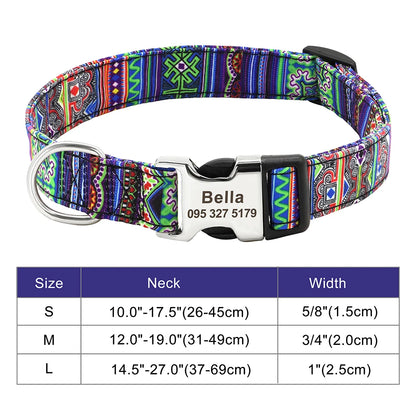 Personalised Nylon Dog Collar