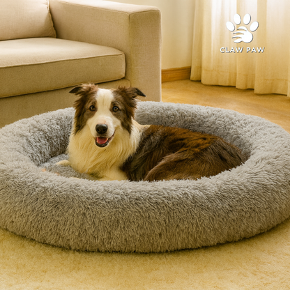 Lit pour chien en peluche confortable et long