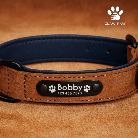 Personalised Leather Dog Collar